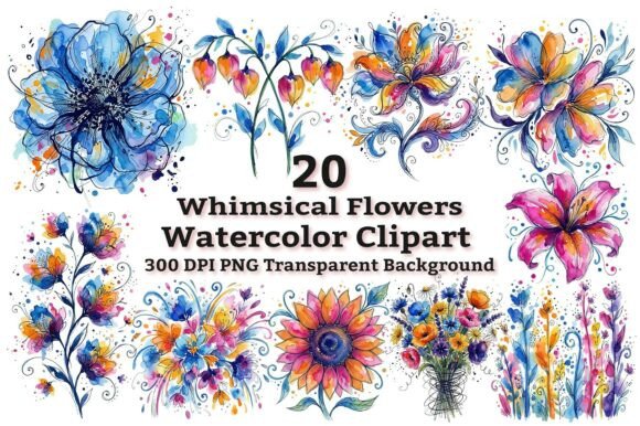 Download Vibrant Watercolor Flowers Clipart - Flowers clipart Collection